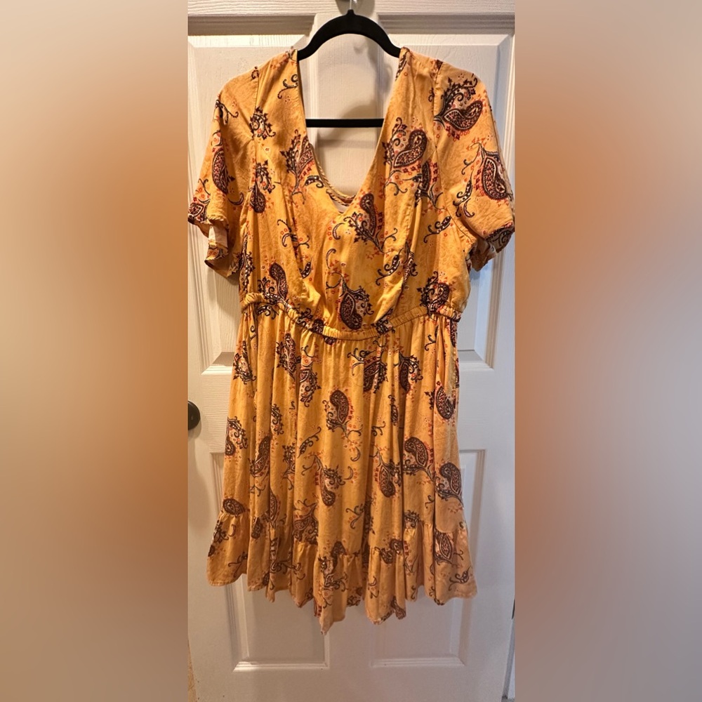 Torrid Yellow Paisley Dress